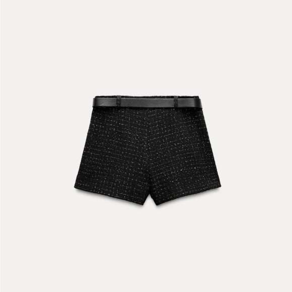 ZARA BELTED TEXTURED SKORT - Picture 6 of 6